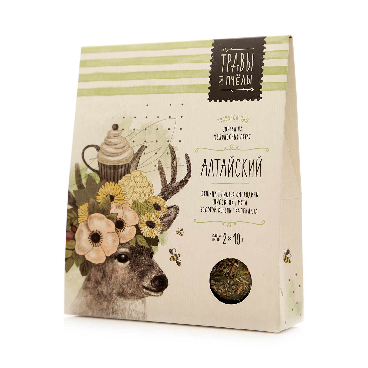 

Чай травяной Алтайский Травы и пчелы 2 х 40 г