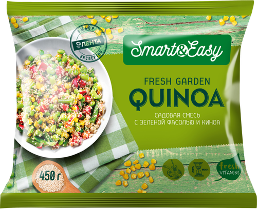 

Смесь Smart&Easy Садовая, с зеленой фасолью и киноа 450 г