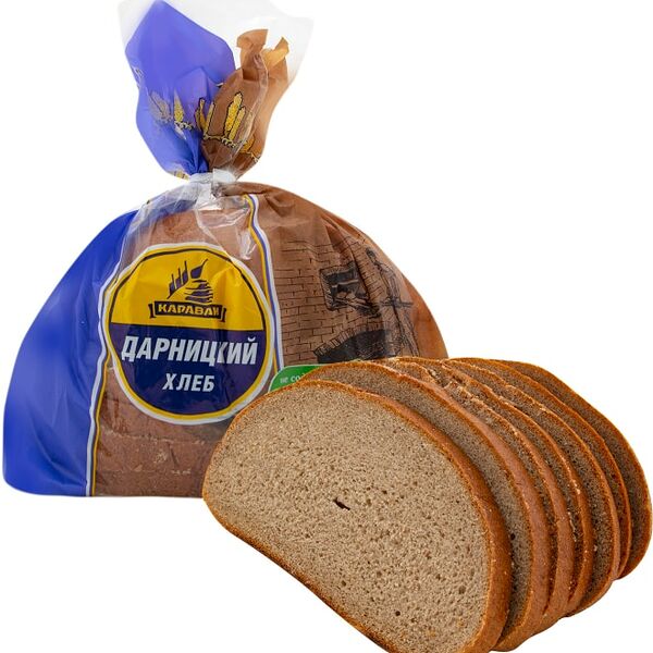 Хлеб Каравай Дарницкий половинка в нарезке