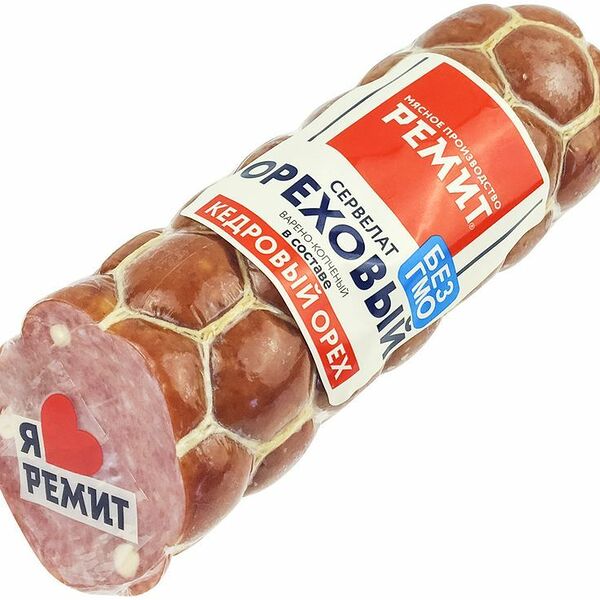 Колбаса варено-копченая Ремит Сервелат Ореховый