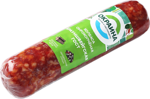 

Колбаса сырокопченая ОКРАИНА Брауншвейгская полусухая, 200г