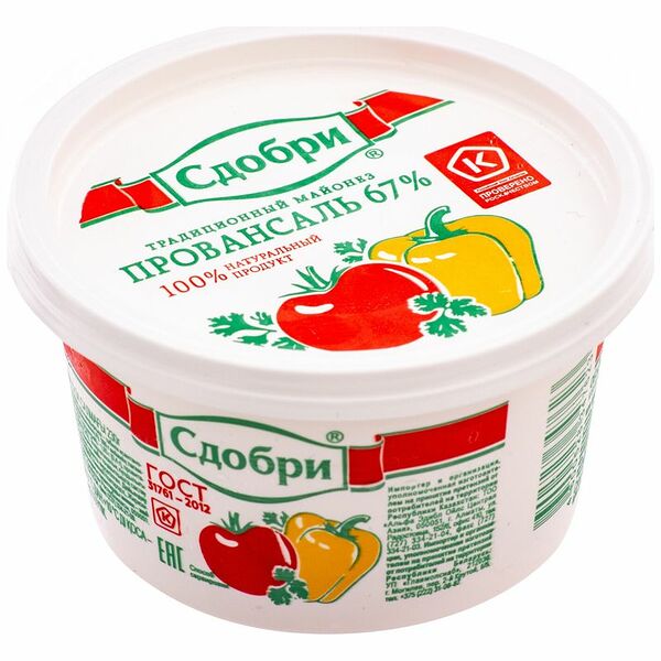 Майонез Сдобри провансаль 67%