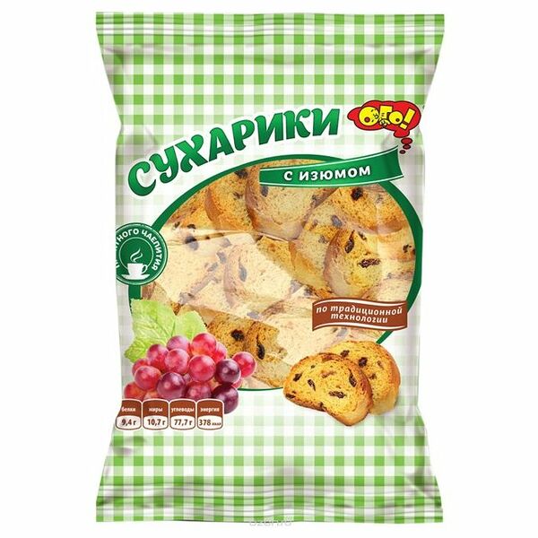 Сухарики Ого! с изюмом