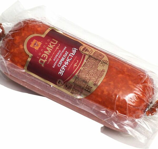 Колбаса Дзержинский МК Сервелат Зернистый варено-копченый