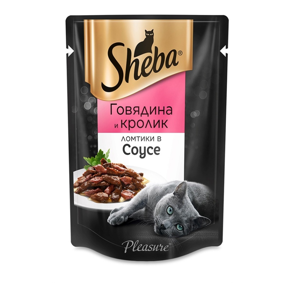 

Корм для кошек Sheba Pleasure Ломтики из говядины и кролика в соусе, 85 г