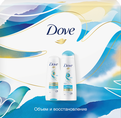 

Подарочный набор для волос Dove Объем и восстановление: Шампунь 250 мл + Бальзам-ополаскиватель 200 мл