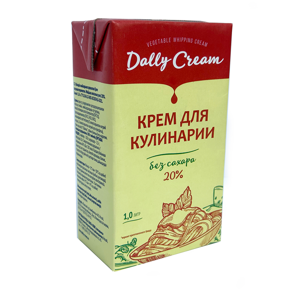 Крем Dally для взбивания на растительных маслах без сахара ультрапастеризованный 20%