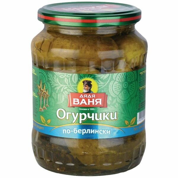 Огурчики Дядя Ваня По-Берлински маринованные, 680г