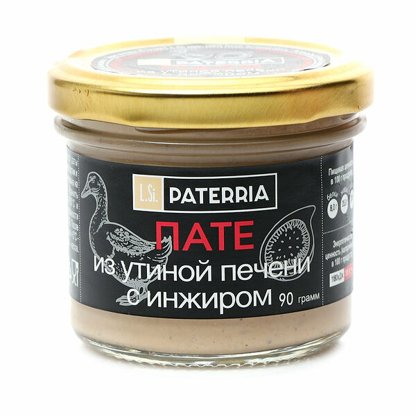 Пате Paterria из утиной печени с инжиром, 90г