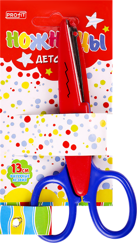 

Ножницы детские PROFIT 13см с фигурными лезвиями, в ассортименте Арт. НЖ-6757, 1 шт.