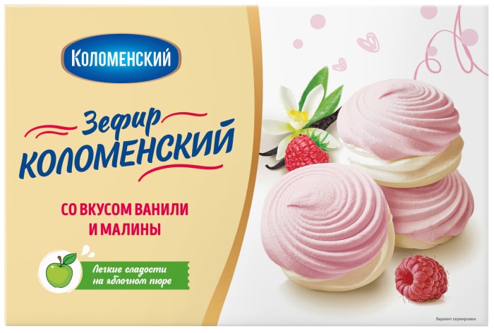 

Зефир Коломенский со вкусом ванили и малины 250 г