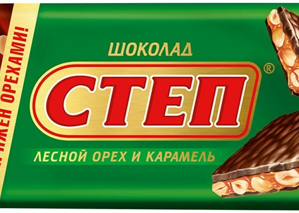 Шоколад молочный Степ Лесной орех и карамель