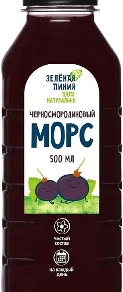 Морс Зелена линия Черносмородиновый 500мл