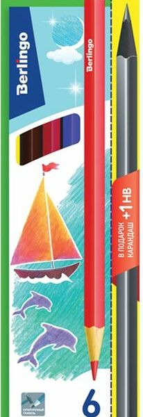 Карандаши цветные BERLINGO Цирк 6 цветов, заточенные Арт. CP_04806