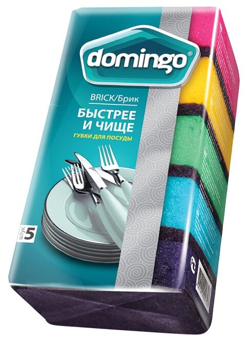 

Губки для посуды Domingo Brick Быстрее и Чище 5 шт.