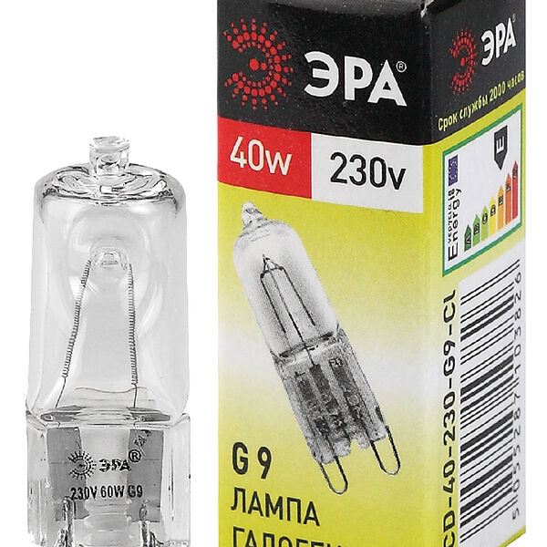 Лампа Эра галогенная G9 JCD 40 230V Cl