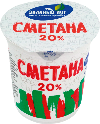 

Сметана Зеленый Луг 20% 350 г