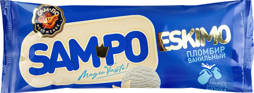 Мороженое САМ-ПО Пломбир ванильный, без змж, эскимо, 70г