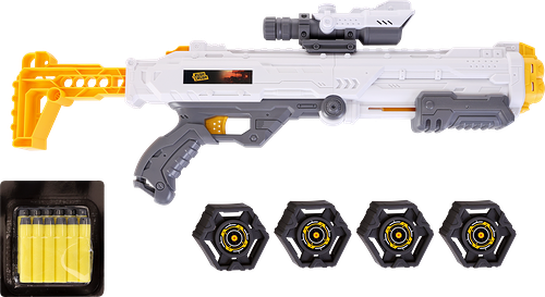 Набор игровой Rush&Crush Бластер с мягкими снарядами, 17 предметов, Арт. ZH260244