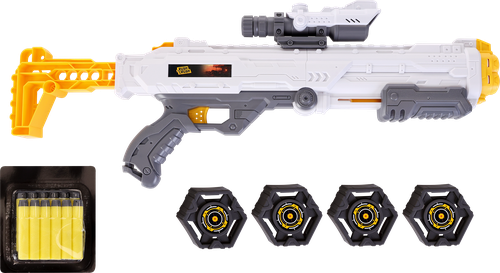 

Набор игровой Rush&Crush Бластер с мягкими снарядами, 17 предметов, Арт. ZH260244