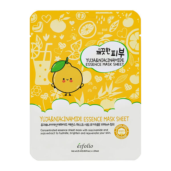Маска для лица Esfolio с экстрактом Юдзу и ниацинамидом 25 мл