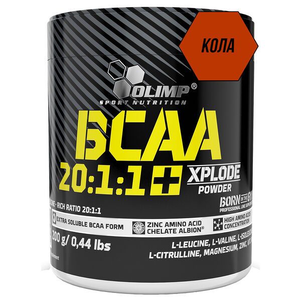 Olimp BCAA 20:1:1 Xplode Powder кола 200 г