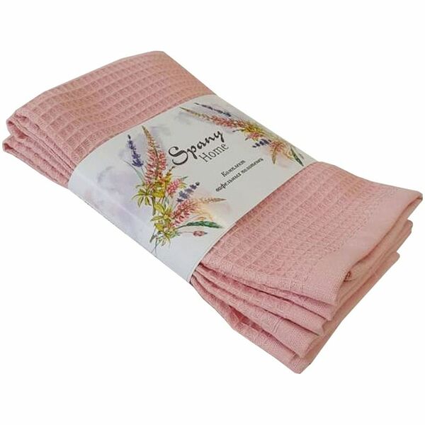 Комплект Spany из 3-х вафельных полотенец в ассортименте, 30х30см