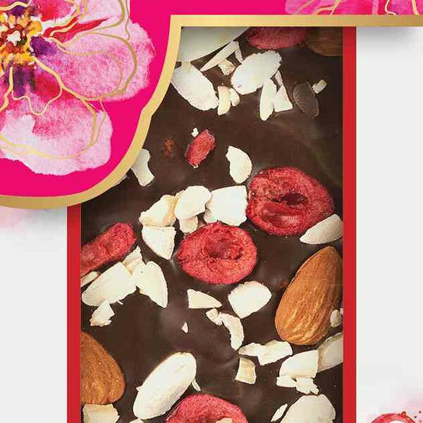 Шоколад горький Априори с миндалём и клюквой 55 % какао