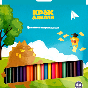 Набор цветных карандашей КРОК&ДИЛЛИ, Арт. LTA027, 24шт