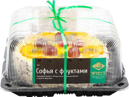 

Торт ЭРНЕСТ Софья с фруктами, 700г
