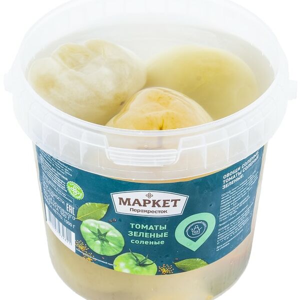 Томаты Маркет Перекресток зеленые соленые 1000г