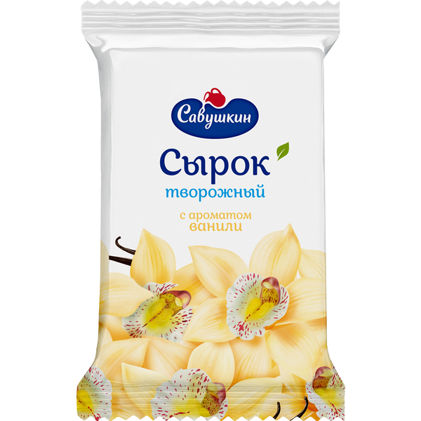 Сырок творожный «Савушкин» с ароматом ванили, 9%