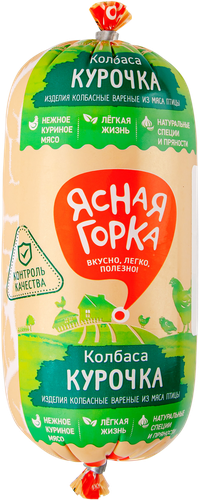 

Колбаса вареная из мяса птицы ЯСНАЯ ГОРКА Курочка, 500г