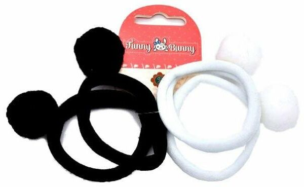 Резинка для волос в ассортименте Ach1-19, 4 шт ТМ Funny Bunny (Фанни Банни)