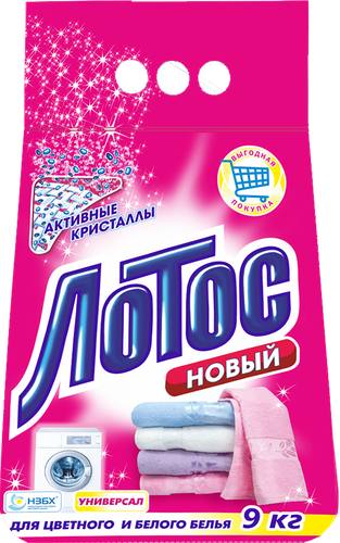 

Стиральный порошок ЛОТОС НОВЫЙ, 9 кг