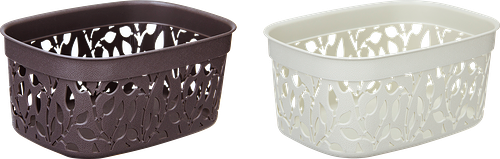 Коробка IDEA Флора 3л, белый ротанг, французский серый, в ассортименте