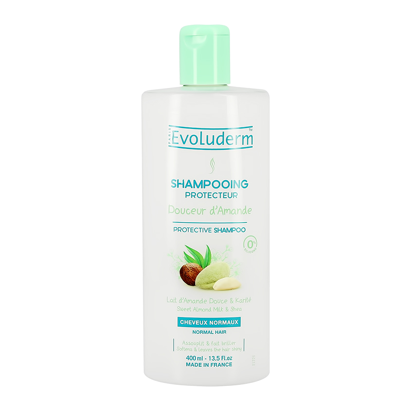 

Шампунь для волос Evoluderm Douceur d`amande с маслом ши и молочком сладкого миндаля защитный 400 мл