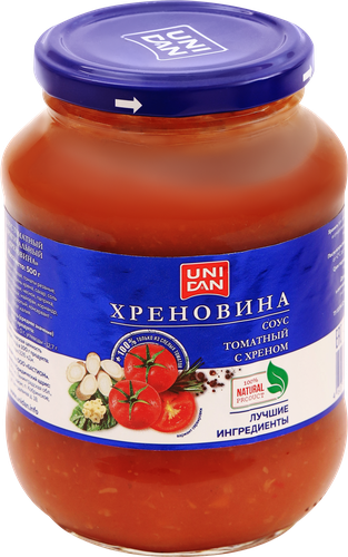 

Соус томатный Uni dan с хреном 500 г