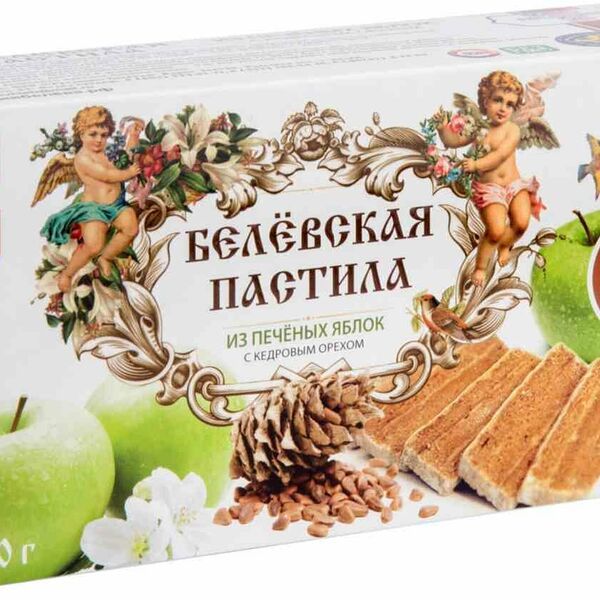 Пастила из печёных яблок с кедровым орехом ТМ Традиции белёва