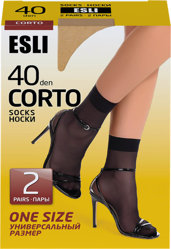 

Носки женские ESLI Corto р. 23–25 40 den nero, Арт. 8С-7СПЕ, 2пары