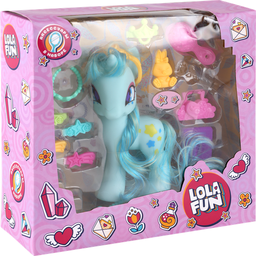 

Набор игровой LOLA FUN Пони 14см, с аксессуарами, 13 предметов, Арт. 63811 C-D