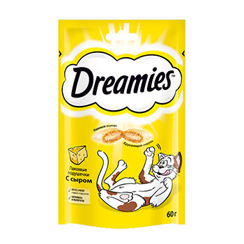 Лакомство для взрослых кошек Подушечки Dreamies с сыром