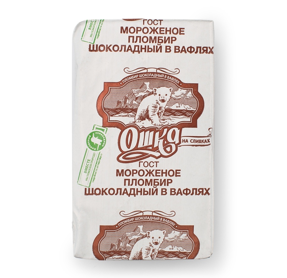 

Мороженое пломбир Ошка шоколадный брикет 85 г