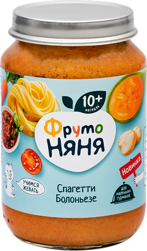 Консервы Фрутоняня Спагетти Болоньезе, с 9 месяцев, 190г