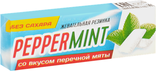 

Жевательная резинка Peppermint со вкусом перечной мяты, без сахара, 14 г