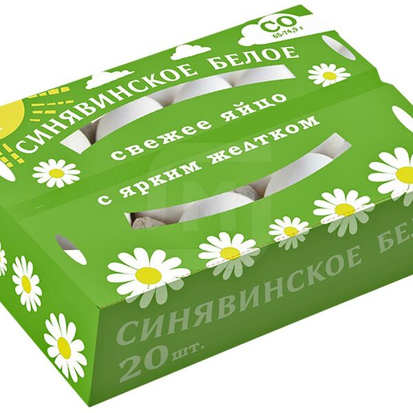 Яйцо куриное Птицефабрика Синявинская СО, 20 шт.