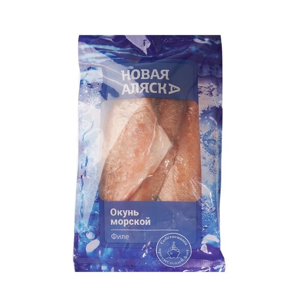 Филе окуня Новая Аляска порционное на коже без костей 500 г