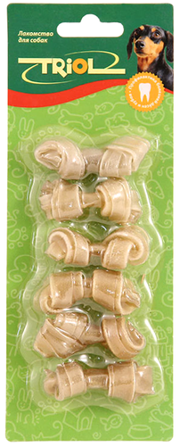 

Лакомство для собак Triol Кость узловая 6 см 6 x 10-15 г