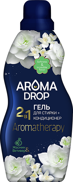 Гель для стирки + кондиционер Aroma Drop Aromatherapy 2в1 Жасмин и ветивер 1 л