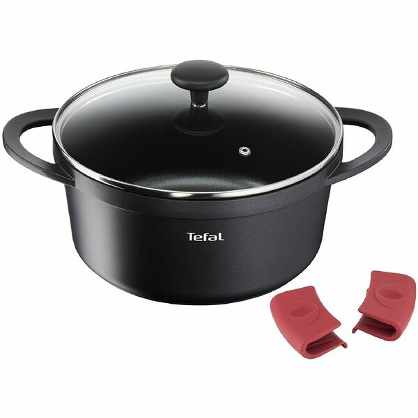 Кастрюля TEFAL Pro Cook, со стеклянной крышкой, литой алюминий, 2.6л